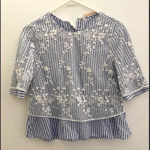 Zara flower striped blouses